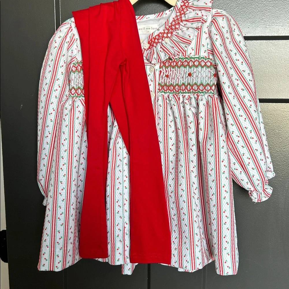 Cecil and Lou size 6 tunic with leggings.